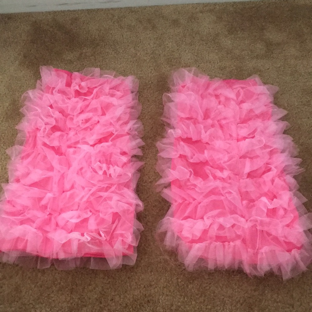 Hot pink leg warmers
